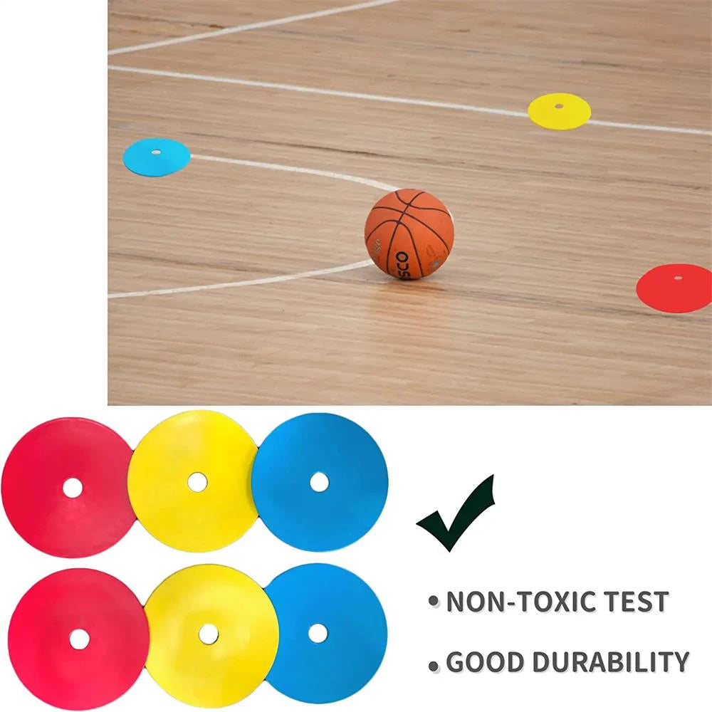 10Pcs Soccer Flat Cones Marker Disc High Quality Football Basketball Training Aids Sports Training Equipment Accessories
