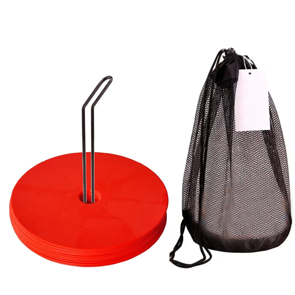 10Pcs Soccer Flat Cones Marker Disc High Quality Football Basketball Training Aids Sports Training Equipment Accessories