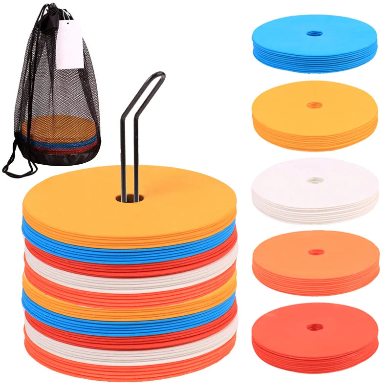 10Pcs Soccer Flat Cones Marker Disc High Quality Football Basketball Training Aids Sports Training Equipment Accessories