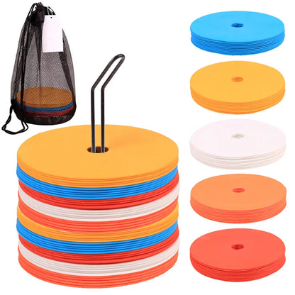 10Pcs Soccer Flat Cones Marker Disc High Quality Football Basketball Training Aids Sports Training Equipment Accessories