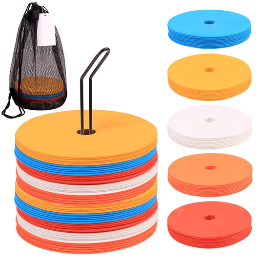10Pcs Soccer Flat Cones Marker Disc High Quality Football Basketball Training Aids Sports Training Equipment Accessories